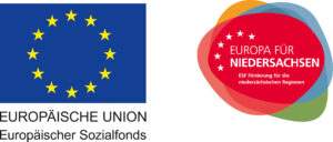 Die Logos der EU und Europa für Niedersachsen